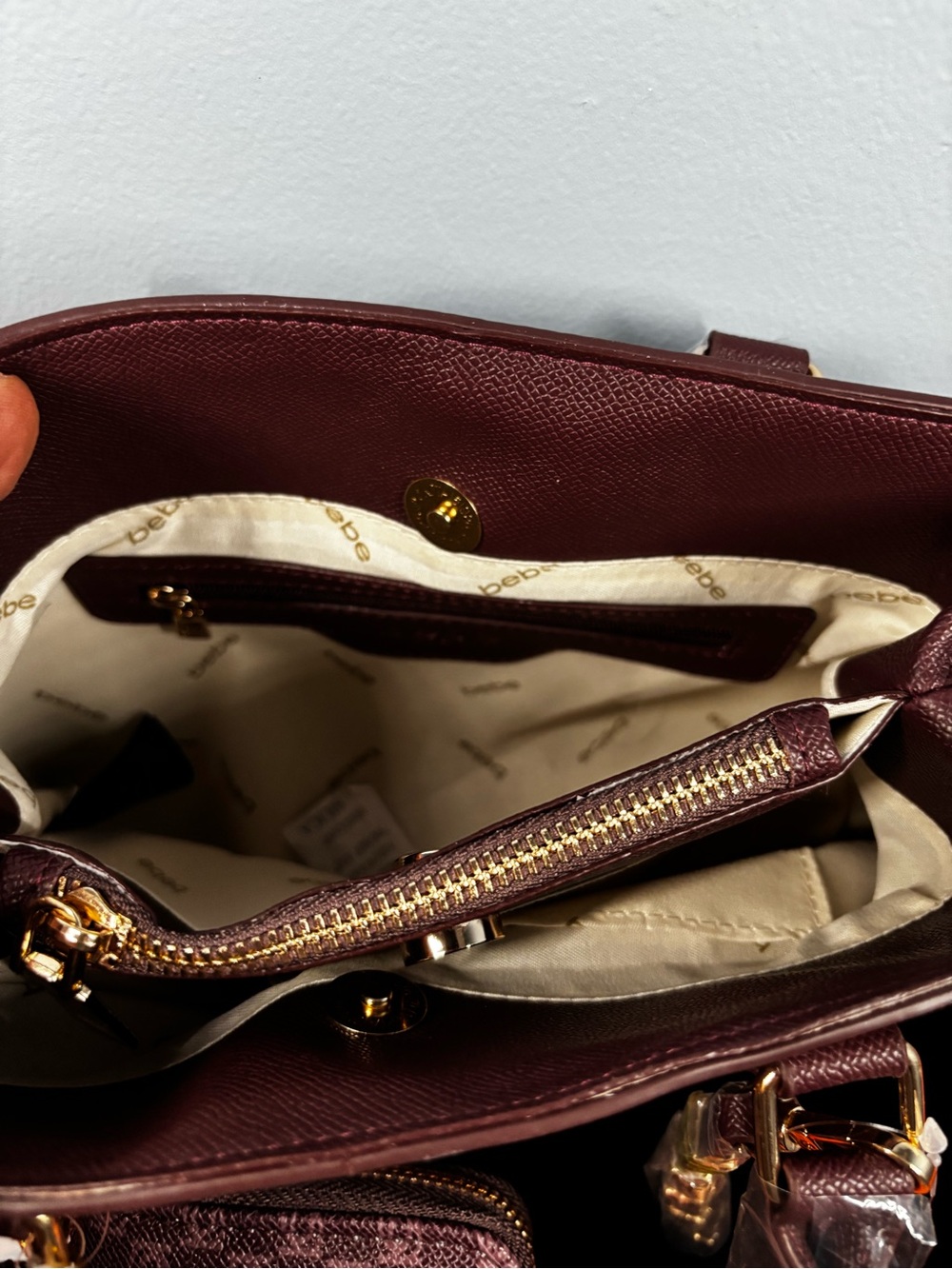 bebe Adele Satchel with Matching Wallet - Picture 3 of 5